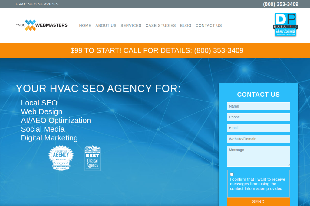 HVAC Webmasters screenshot