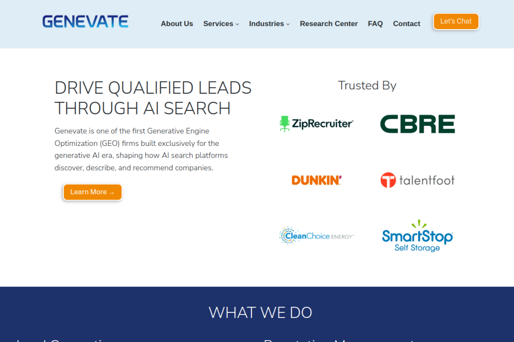 Genevate screenshot